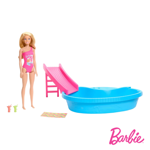 Barbie Boneca e a sua Piscina Autobrinca Online