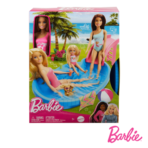 Barbie Boneca e a sua Piscina Autobrinca Online