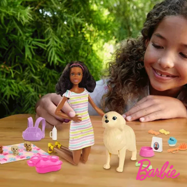 Barbie e Cachorrinhos Recém-Nascidos Autobrinca Online