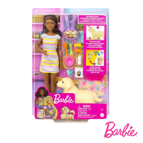 Barbie e Cachorrinhos Recém-Nascidos Autobrinca Online