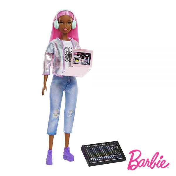Barbie Produtora Musical Cabelo Rosa