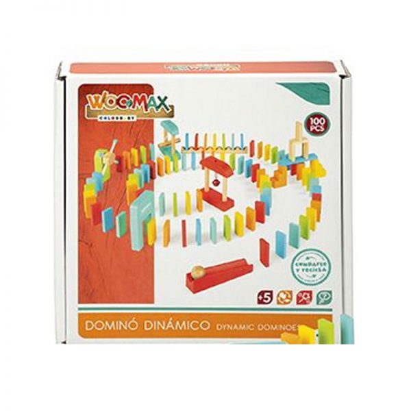 Dominó Colorido c/ 100 Peças em Madeira Autobrinca Online
