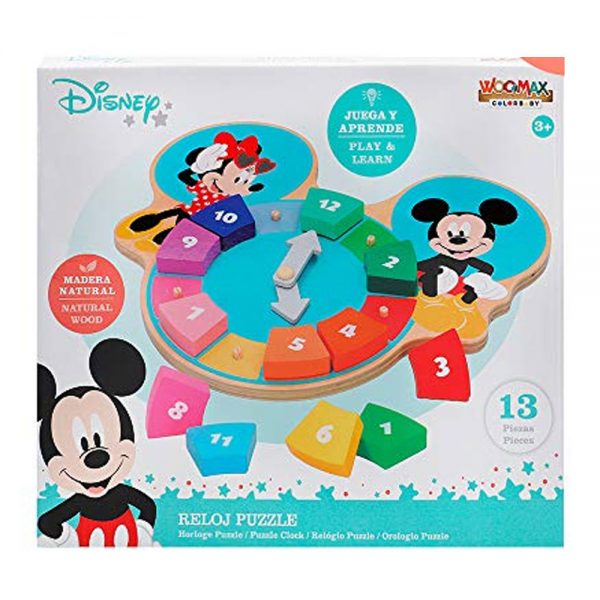 Relógio e Puzzle Disney em Madeira Autobrinca Online