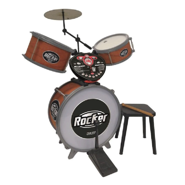 Bateria Musical Rocker c/ Tutor de Aprendizagem Autobrinca Online