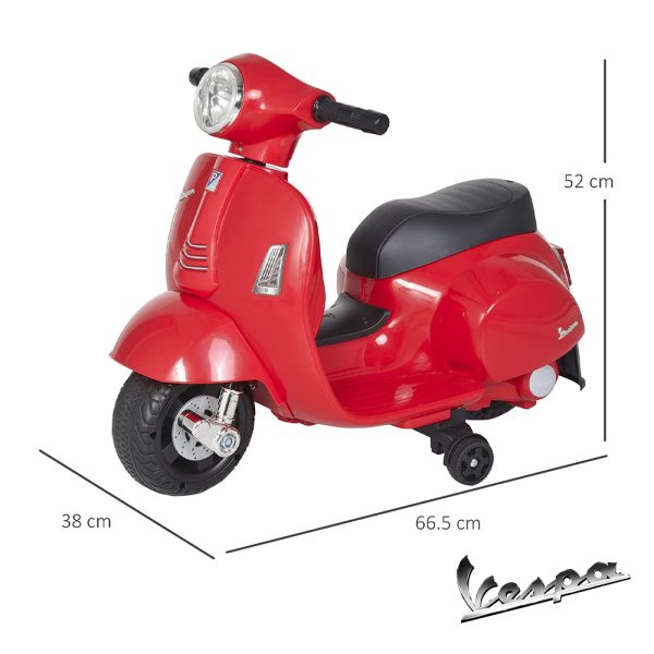 Moto Mini Vespa GTS300 Vermelha 6V Autobrinca Online