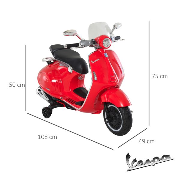 Moto Vespa 946 Vermelha 12V Autobrinca Online