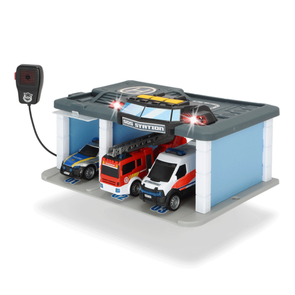 Dickie Toys Quartel de Emergência c/ 3 Veículos Autobrinca Online