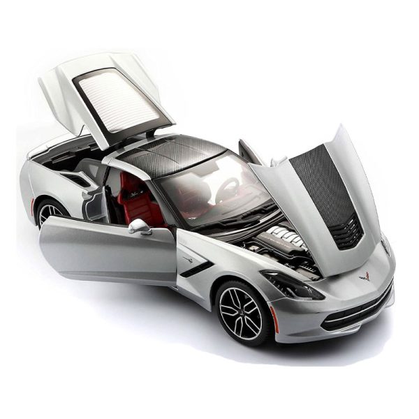 Corvette Stingray Z51 (2014) Prata Exclusivo 1:18 Maisto Autobrinca Online