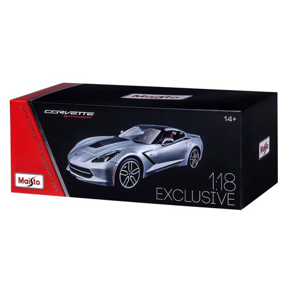 Corvette Stingray Z51 (2014) Prata Exclusivo 1:18 Maisto Autobrinca Online