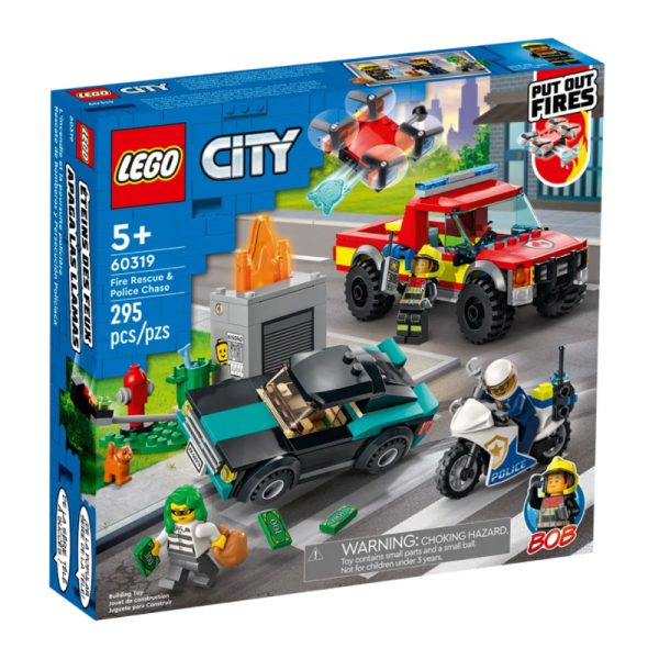 LEGO City – Perseguição Policial e Resgate dos Bombeiros 60319 Autobrinca Online