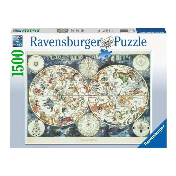 Puzzle Mapa Mundo e Bestas Fantásticas – 1500 Peças Autobrinca Online