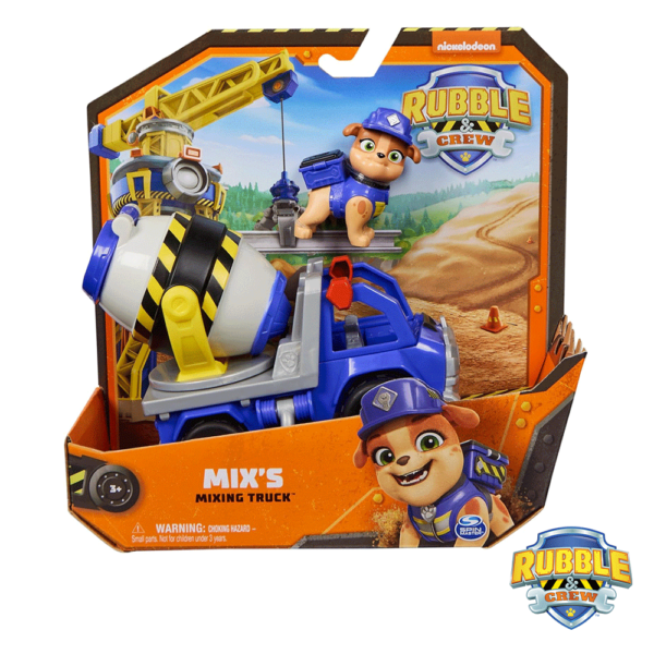 Rubble Crew – Figura Mix e Veículo Betoneira Autobrinca Online