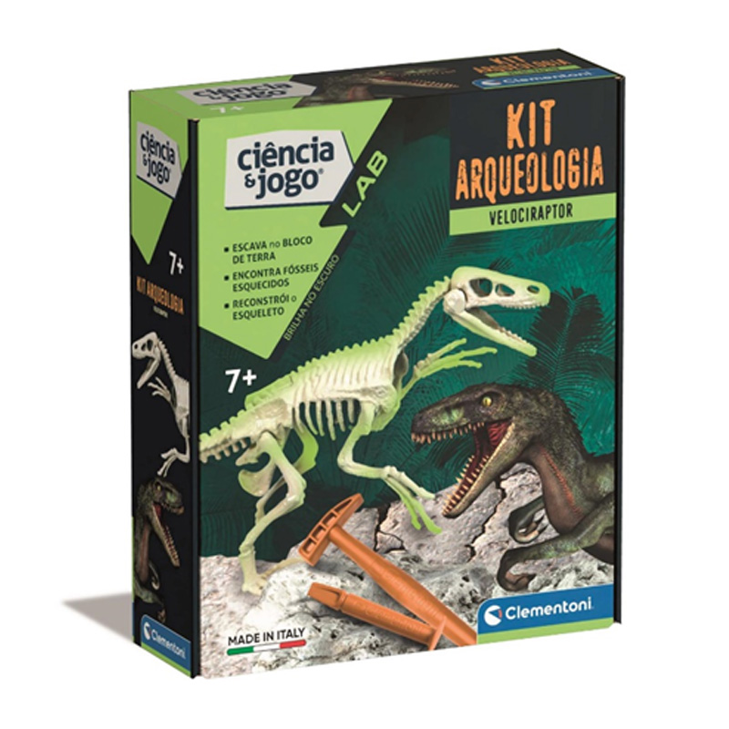 Kit Arqueologia Dinossauro Velociraptor