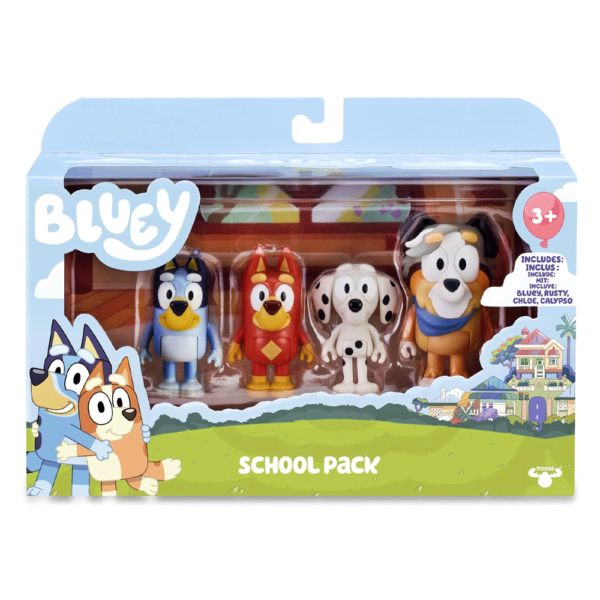 Bluey Pack 4 Figuras da Escola Autobrinca Online