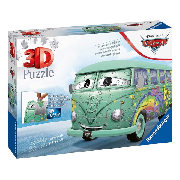 Puzzle 3D Volkswagen T1 Cars Fillmore – 162 Peças Autobrinca Online