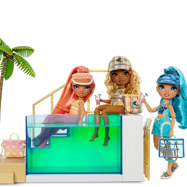 Rainbow High Piscina e Clube de Praia Color Change