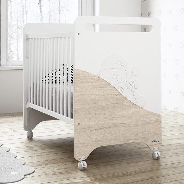 Cama Trama Série Good Night Branco Mate/Roble Castello Autobrinca Online