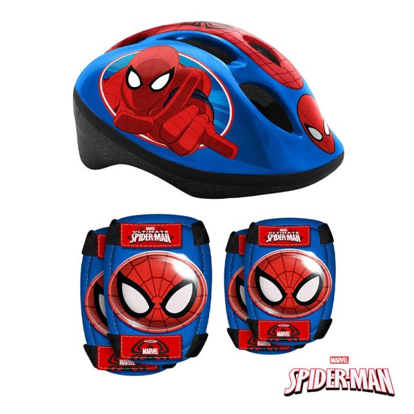 Capacete Joelheiras e Cotoveleiras Stamp Spider-Man Autobrinca Online