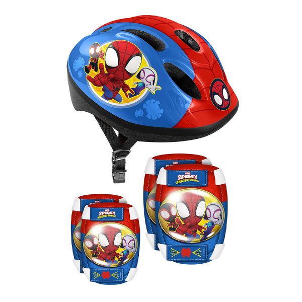 Capacete Joelheiras e Cotoveleiras Stamp Spidey Autobrinca Online