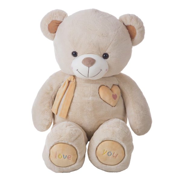 Urso Peluche Valentim Bege 115cm Autobrinca Online
