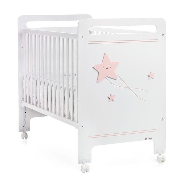 Cama Trama Série Galáxia Branco Mate/Rosa Bebé Autobrinca Online