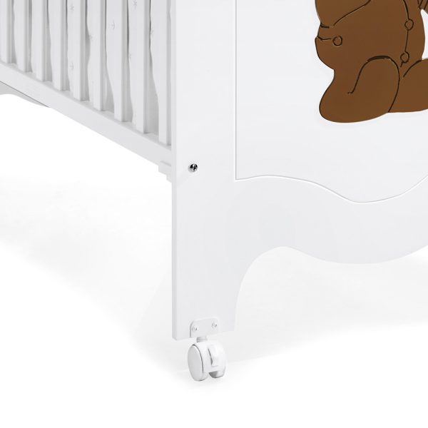 Cama Trama Série Sleepy Bear Branco Mate/Chocolate Autobrinca Online