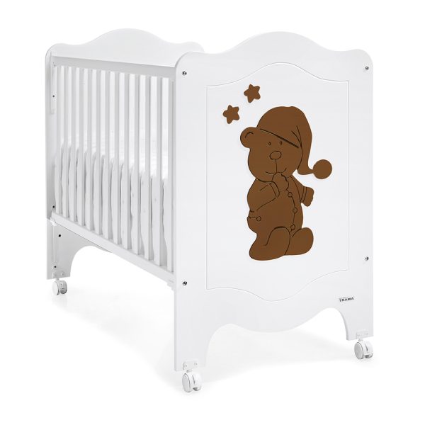 Cama Trama Série Sleepy Bear Branco Mate/Chocolate Autobrinca Online