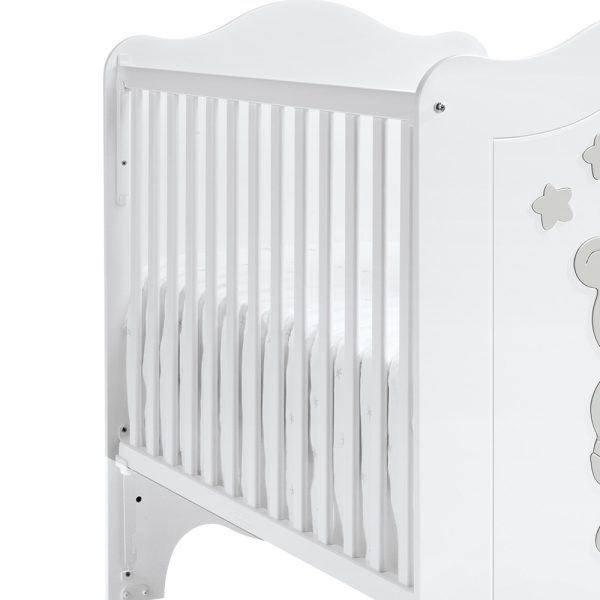 Cama Trama Série Sleepy Bear Branco Mate/Prata Mate Autobrinca Online