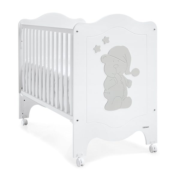 Cama Trama Série Sleepy Bear Branco Mate/Prata Mate Autobrinca Online