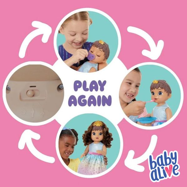 Baby Alive Princesa Ellie Morena Cresce de Verdade Autobrinca Online