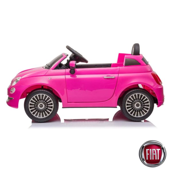 Carro Fiat 500 Rosa 12V c/ Controlo Remoto Autobrinca Online