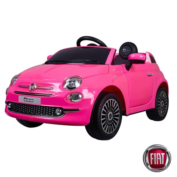 Carro Fiat 500 Rosa 12V c/ Controlo Remoto Autobrinca Online