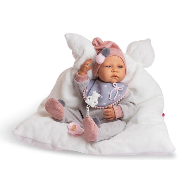 Boneca Newborn Special Pijama Cinza e Rosa 45cm Autobrinca Online