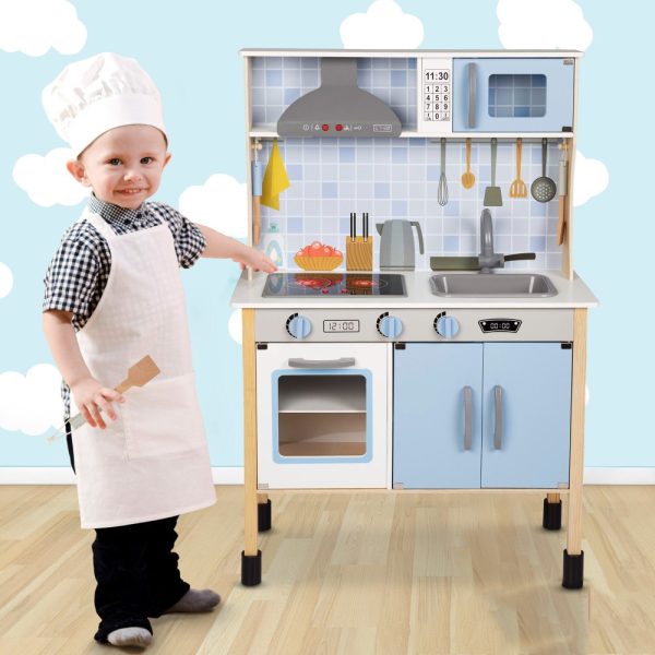 Cozinha Infantil Azul de Madeira Autobrinca Online