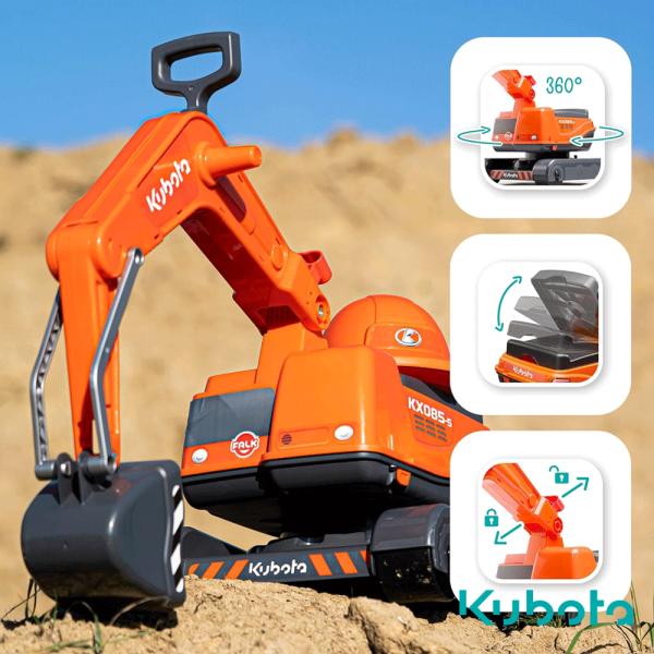 Escavadora Kubota Orange c/ Capacete Autobrinca Online