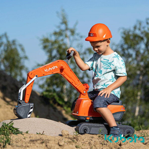 Escavadora Kubota Orange c/ Capacete Autobrinca Online