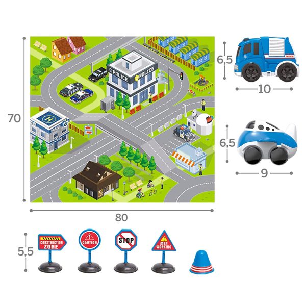 Tapete da Cidade c/ Carrinhos Speed and Go Autobrinca Online