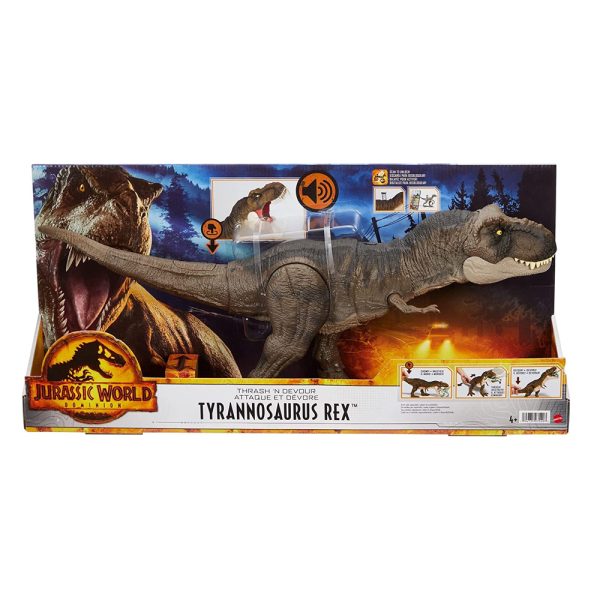 Jurassic World Dinossauro T-Rex Ataca e Devora Autobrinca Online