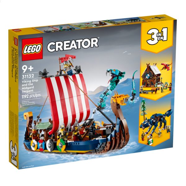 LEGO Creator – Barco Viking e Serpente de Midgard 31132 Autobrinca Online