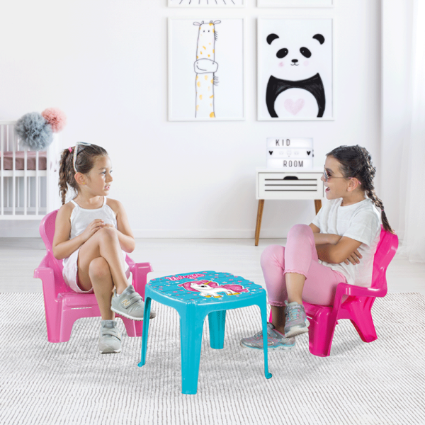 Mesa e Cadeiras Unicórnio Autobrinca Online