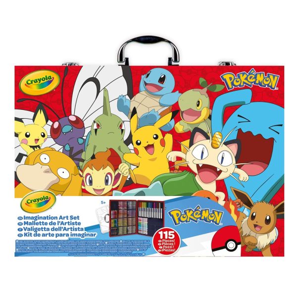 Mala de Artista Crayola Pokemon c/ 115 Peças Autobrinca Online www.autobrinca.com