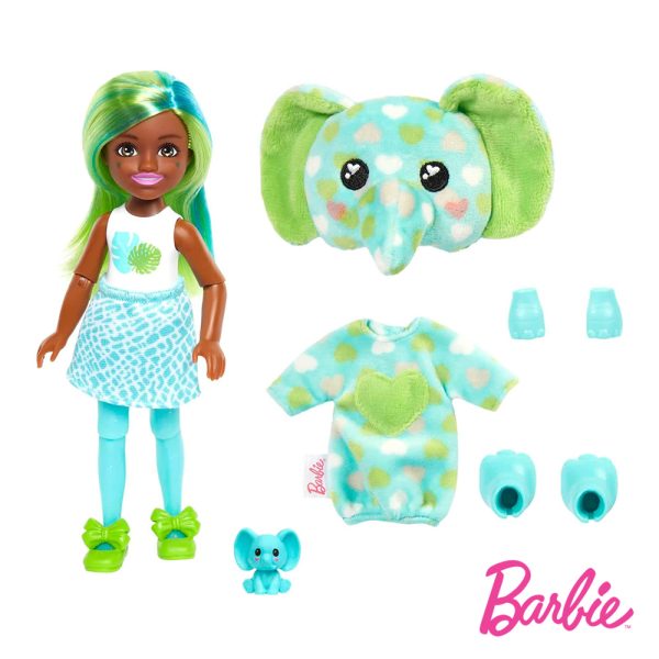Barbie Chelsea Cutie Reveal Série Amigos da Selva Elefante Autobrinca Online