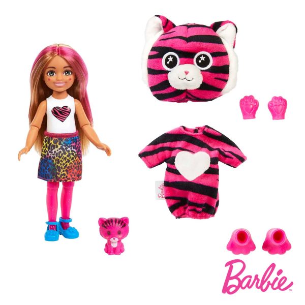 Barbie Chelsea Cutie Reveal Série Amigos da Selva Tigre Autobrinca Online