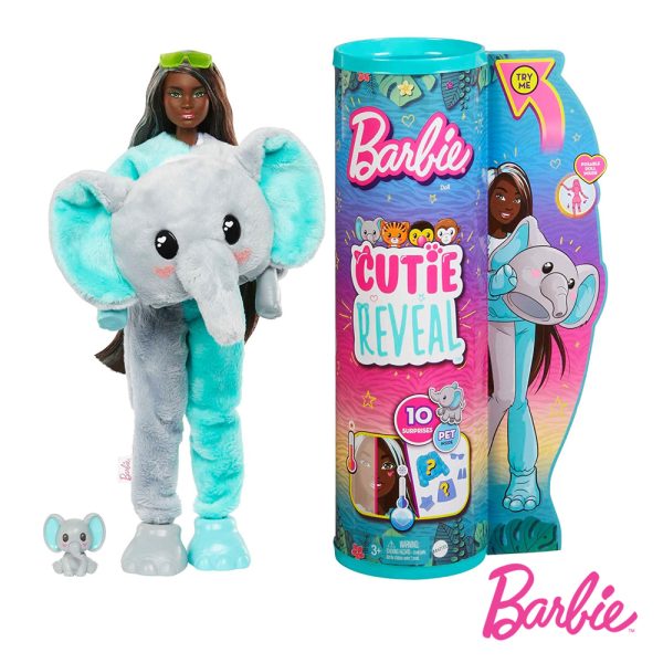 Barbie Cutie Reveal Série Amigos da Selva Elefante Autobrinca Online