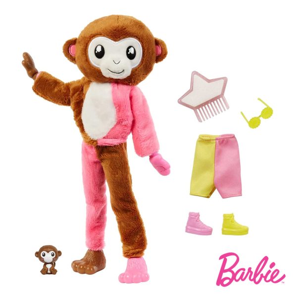 Barbie Cutie Reveal Série Amigos da Selva Macaco Autobrinca Online