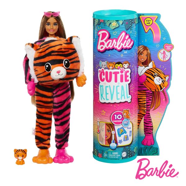 Barbie Cutie Reveal Série Amigos da Selva Tigre Autobrinca Online