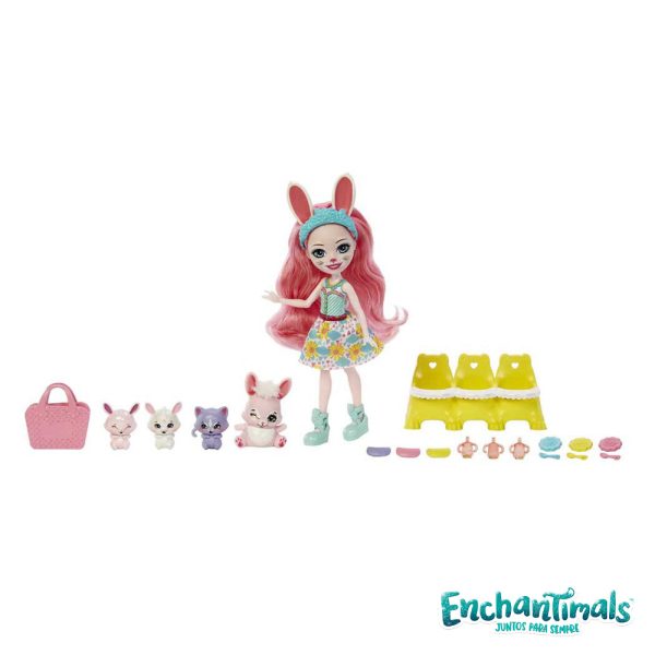 Enchantimals Surprise Bree Bunny e Best Friend Twist Autobrinca Online