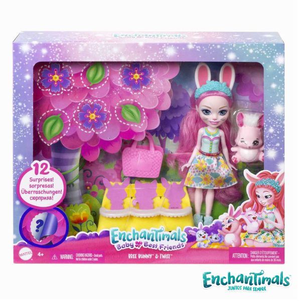 Enchantimals Surprise Bree Bunny e Best Friend Twist Autobrinca Online