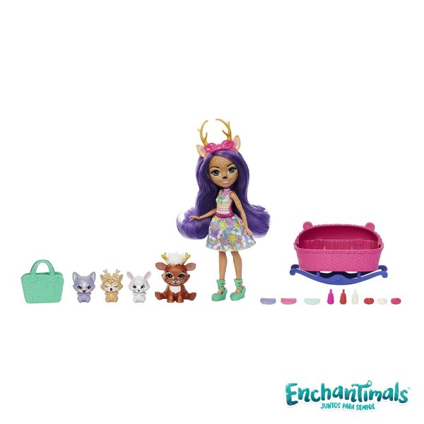 Enchantimals Surprise Danessa Deer e Best Friend Sprint Autobrinca Online