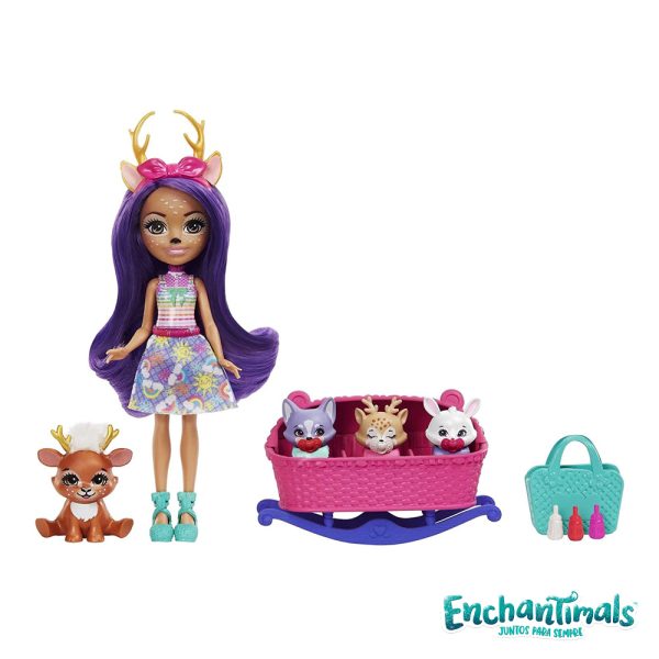 Enchantimals Surprise Danessa Deer e Best Friend Sprint Autobrinca Online